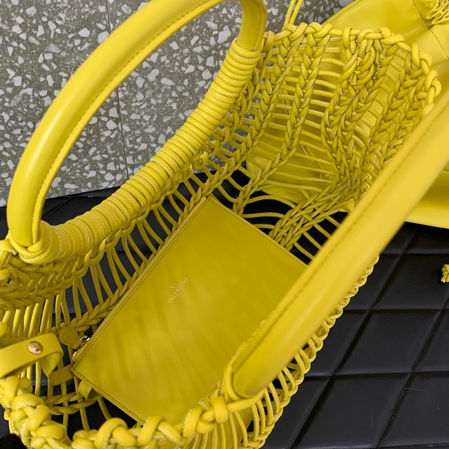 VALENTINO Mini VLOGO calfskin bag 0997 yellow