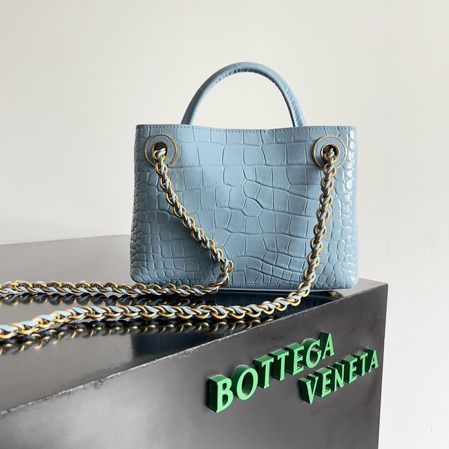 Bottega Veneta Mini Andiamo alligator leather 805232 blue