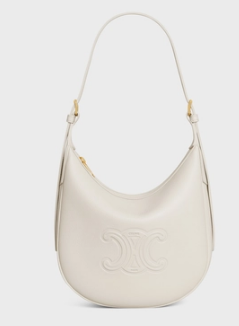 Celine SMALL HELOÏSE BAG CUIR TRIOMPHE IN SUPPLE CALFSKIN 117253 WHITE COTTON