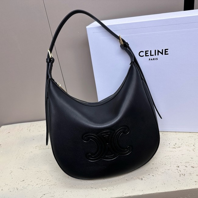 Celine MEDIUM HELOÏSE BAG CUIR TRIOMPHE IN SUPPLE CALFSKIN 114712 black