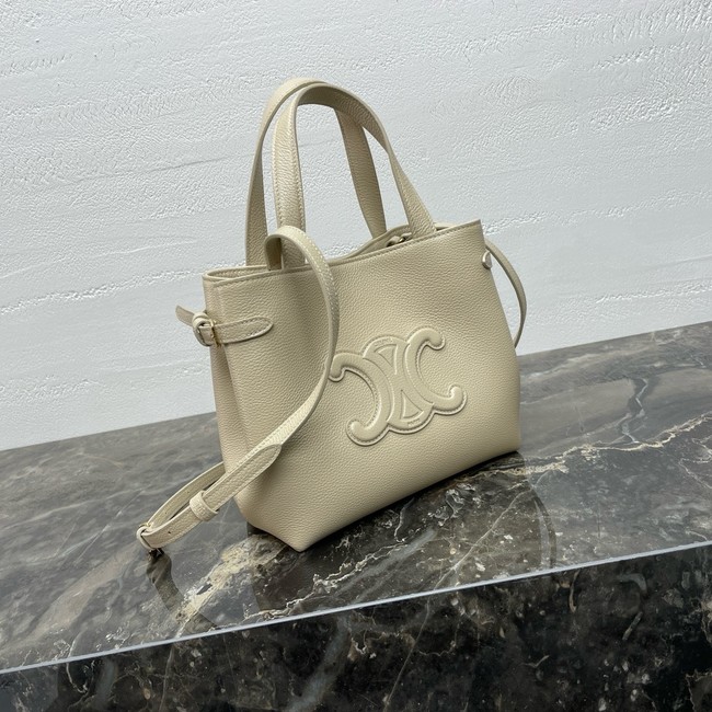 Celine MINI CABAS ANAIS CUIR TRIOMPHE IN GRAINED CALFSKIN 118613 PALE BEIGE