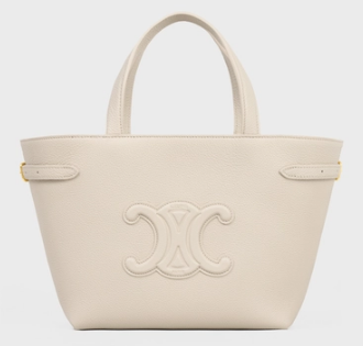 Celine MINI CABAS ANAIS CUIR TRIOMPHE IN GRAINED CALFSKIN 118613 PALE BEIGE