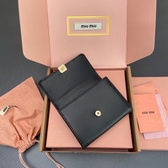 MIU MIU Leather Card pack 5M104 black