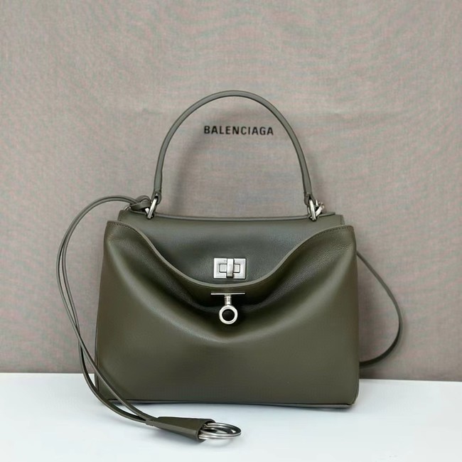 Balenciaga Rodeo Mini Handbag smooth calfskin 795456 green