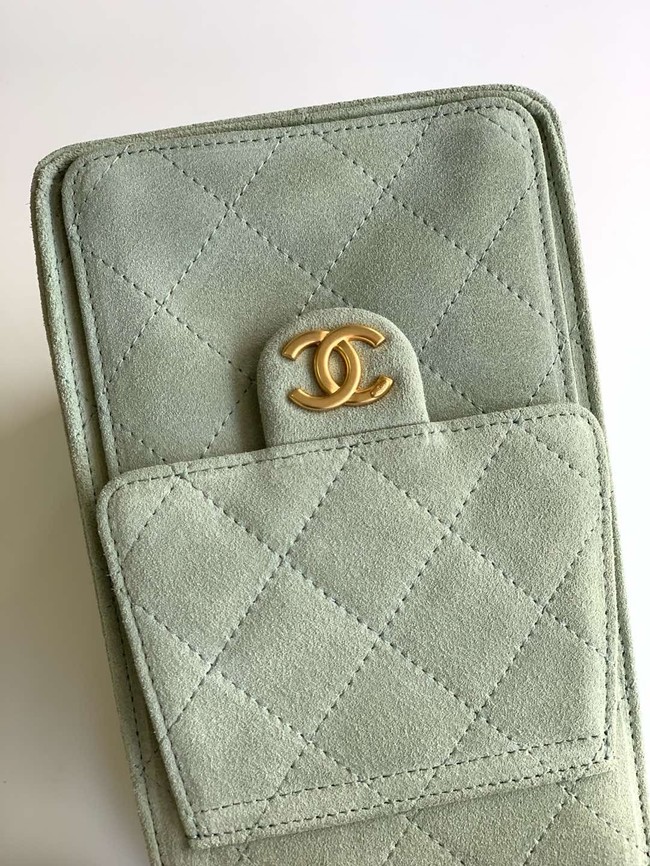 Chanel SUEDE HOBO BAG AS5293 LIGHT GREEN