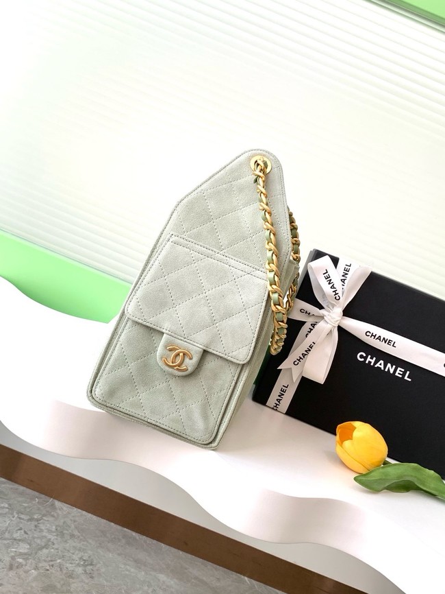 Chanel SUEDE HOBO BAG AS5293 LIGHT GREEN