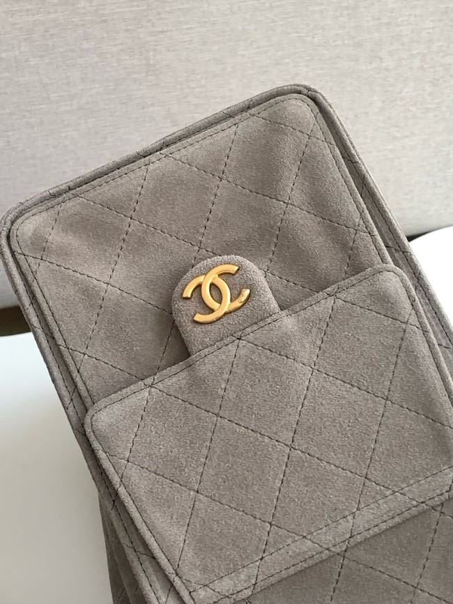 Chanel SUEDE HOBO BAG AS5311 DARK GRAY