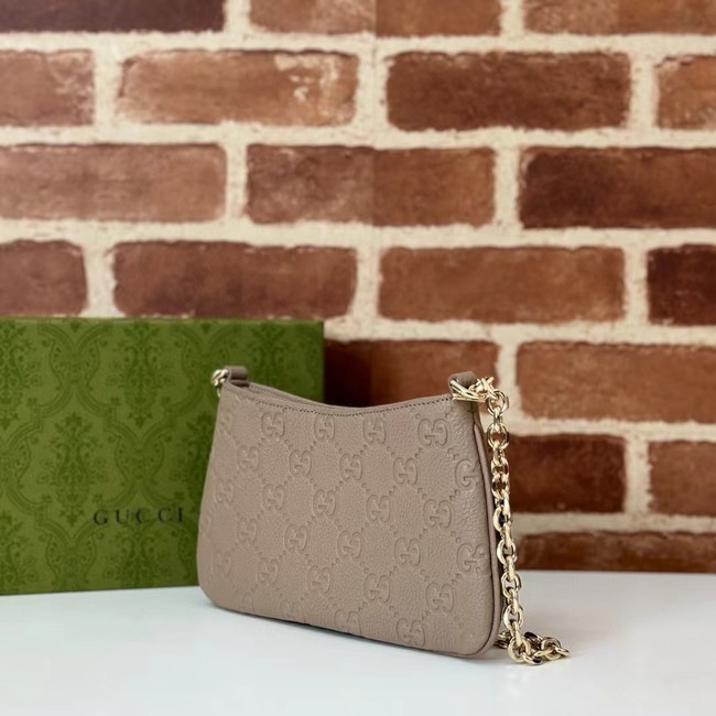 Gucci GG EMBLEM SUPER MINI BAG 815278 Taupe 