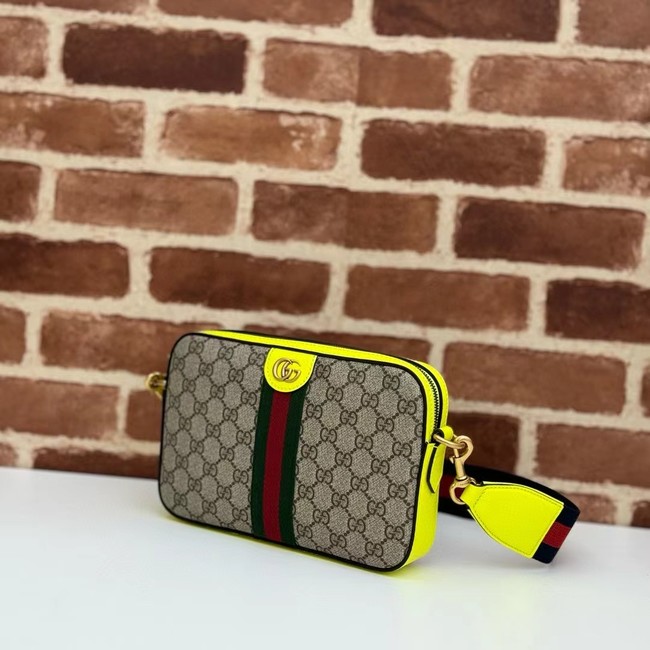 Gucci OPHIDIA SMALL CROSSBODY BAG 699439 Fluorescent yellow