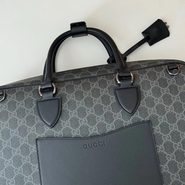 Gucci GG EMBLEM MEDIUM BRIEFCASE 821149 black