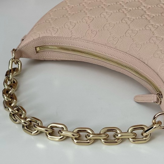 Gucci GG EMBLEM MEDIUM SHOULDER BAG 820453 Light pink