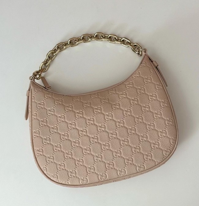 Gucci GG EMBLEM MEDIUM SHOULDER BAG 820453 Light pink