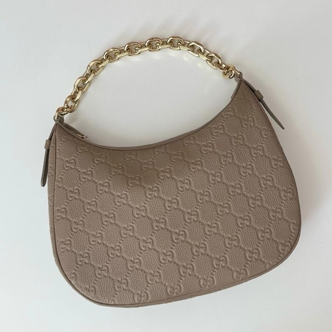 Gucci GG EMBLEM MEDIUM SHOULDER BAG 820453 Taupe