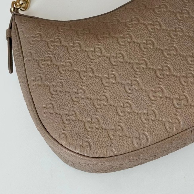 Gucci GG EMBLEM MEDIUM SHOULDER BAG 820453 Taupe