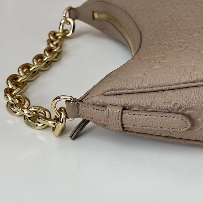 Gucci GG EMBLEM MEDIUM SHOULDER BAG 820453 Taupe