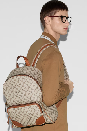 Gucci GG EMBLEM MEDIUM BACKPACK 821159 brown