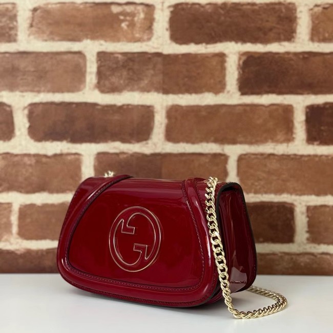 GUCCI BLONDIE MINI SHOULDER BAG 815711 Rosso Ancora red