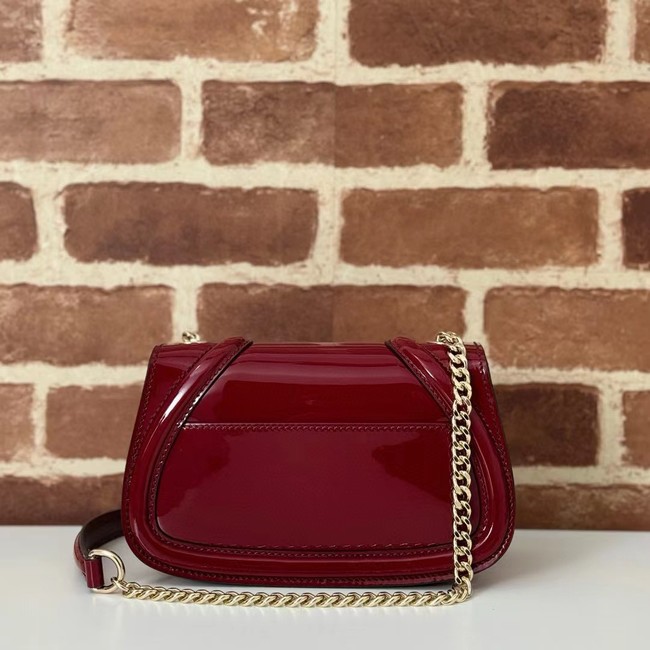 GUCCI BLONDIE MINI SHOULDER BAG 815711 Rosso Ancora red