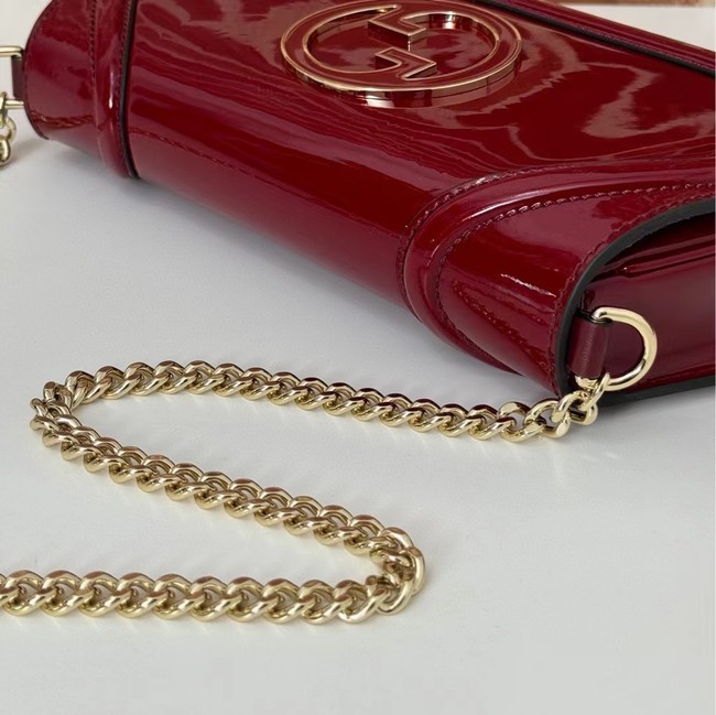 GUCCI BLONDIE SMALL SHOULDER BAG 814952 Rosso Ancora red