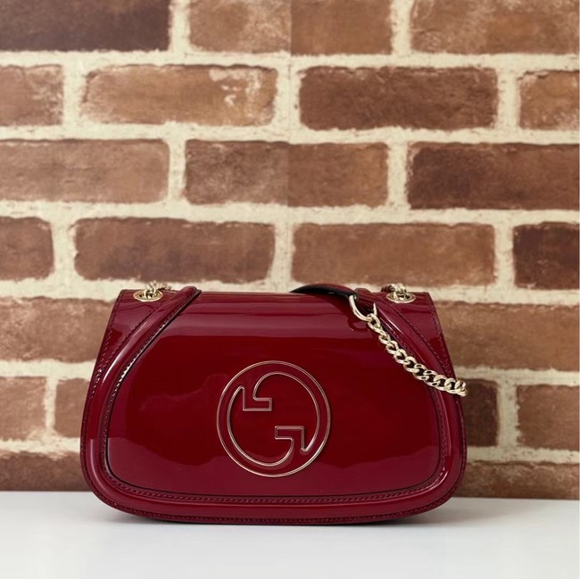 GUCCI BLONDIE SMALL SHOULDER BAG 815715 Rosso Ancora red