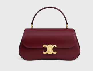 CELINE TEEN CELINE LOLA IN SHINY CALFSKIN 119533 LIGHT BURGUNDY