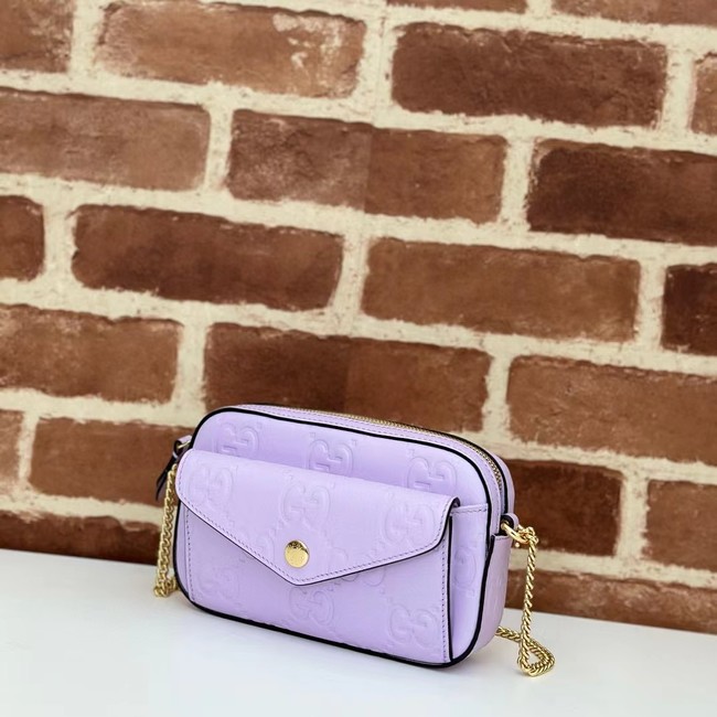 Gucci GG SUPER MINI SHOULDER BAG 781554 Purple