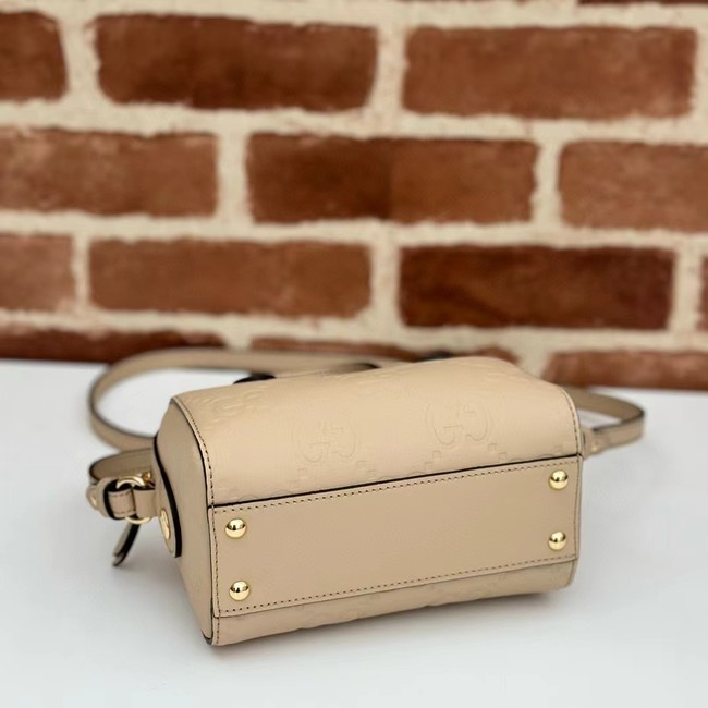 Gucci GG SUPER MINI TOP HANDLE BAG 790130 Light beige