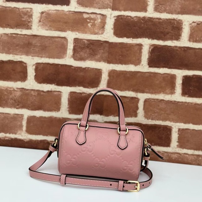 Gucci GG SUPER MINI TOP HANDLE BAG 790130 Rose beige