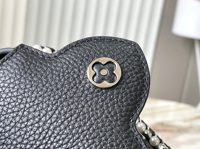 Louis Vuitton Ostrich Capucines BB M11908 black&Silver-toned