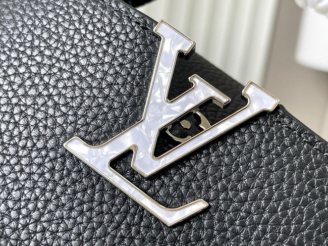 Louis Vuitton Ostrich Capucines BB M11908 black&Silver-toned