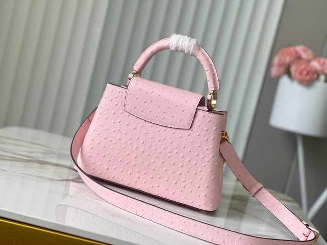 Louis Vuitton Ostrich Capucines BB M12345 pink