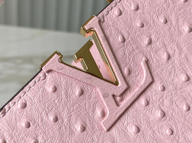 Louis Vuitton Ostrich Capucines BB M12345 pink