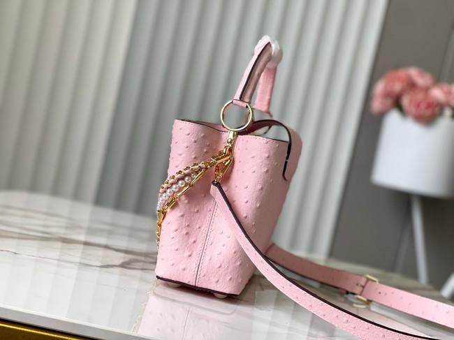 Louis Vuitton Ostrich Capucines BB M12345 pink