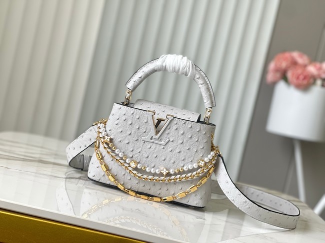 Louis Vuitton Ostrich Capucines Mini M11908 gray