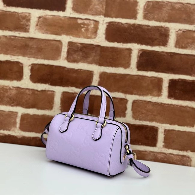 Gucci GG SUPER MINI TOP HANDLE BAG 790130 Purple