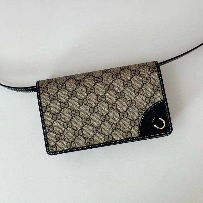 Gucci GG EMBLEM SUPER MINI SHOULDER BAG 820688 black