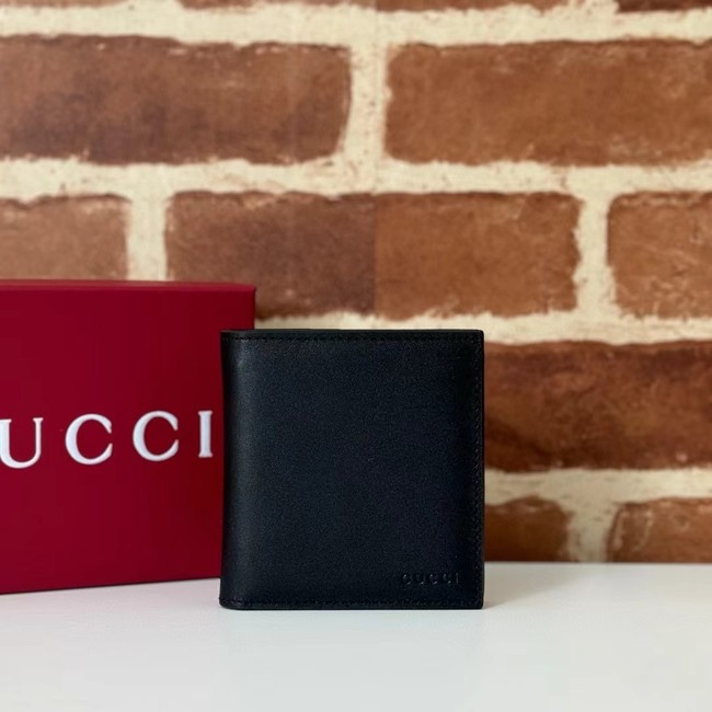 Gucci GG EMBLEM BI-FOLD EMBOSSED WALLET 818949 black