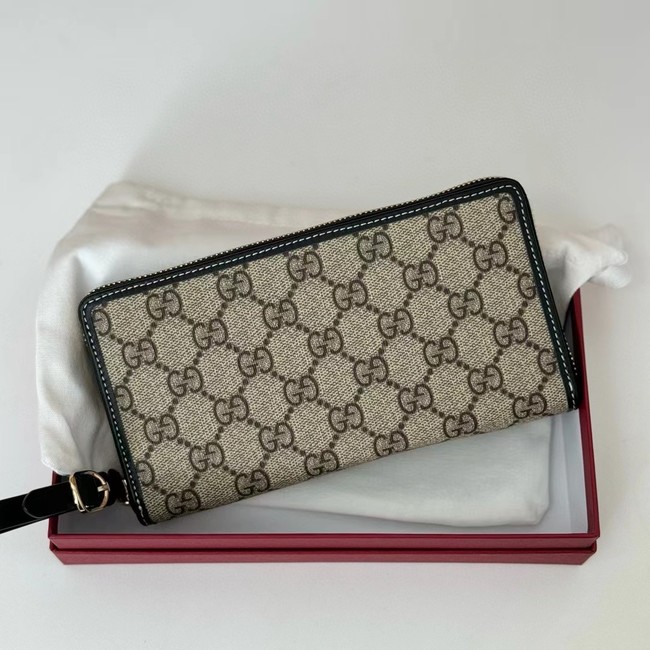 Gucci GG EMBLEM ZIP AROUND WALLET 819122 black