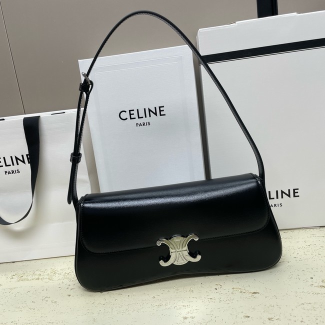 Celine MEDIUM CELINE LOLA BAG IN SHINY CALFSKIN 115533 BLBLACK