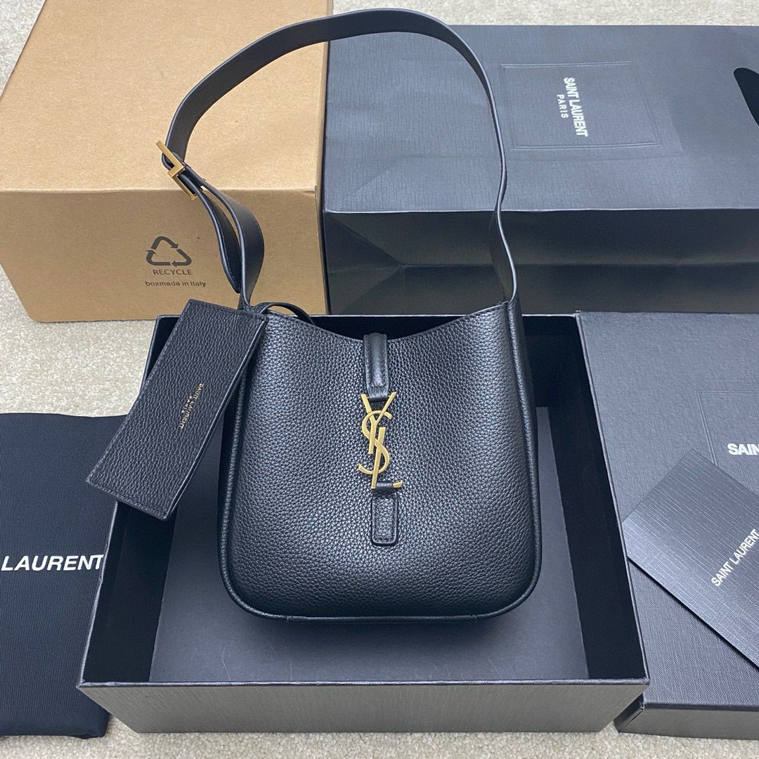 SAINT LAURENT LE 5 A 7 MINI HOBO BAG 809461 black