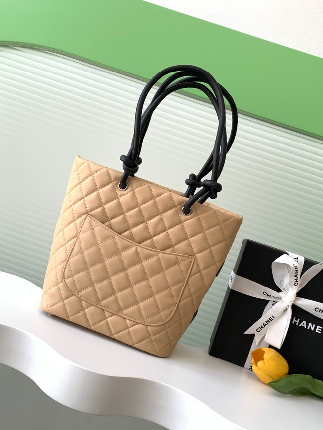 Chanel Sheepskin Shoulder Bag AS6336 Apricot&black