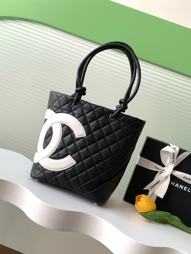 Chanel Sheepskin Shoulder Bag AS6336 black&white