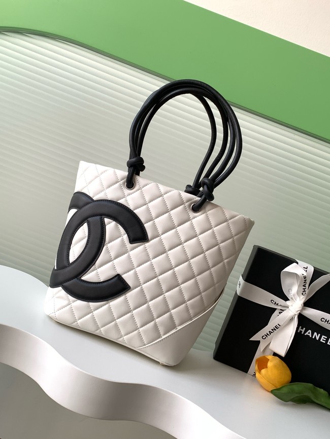 Chanel Sheepskin Shoulder Bag AS6336 white&black