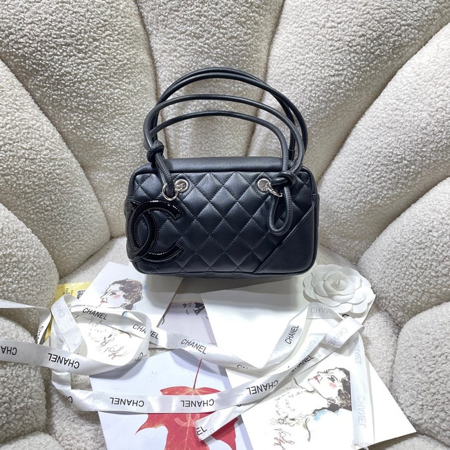 Chanel Sheepskin TOP HANDLE BAG AS8012 black&paint