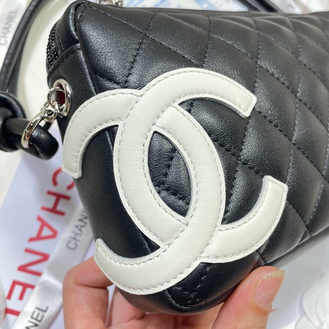 Chanel TOP HANDLE BAG AS8015 black&white