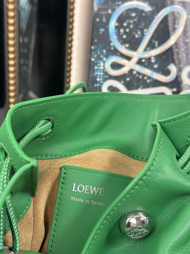 Loewe Mini Napa Lamb Leather Flamenco Purse 25SS green