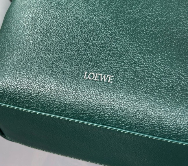 Loewe Napa Lamb Leather Flamenco Purse 6625 dark green