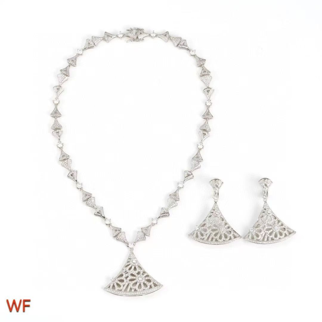 BVLGARI necklace&Earring BV80902 Silver