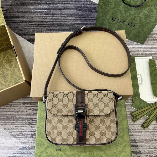 Gucci MINI GG CROSSBODY BAG 802100 Brown