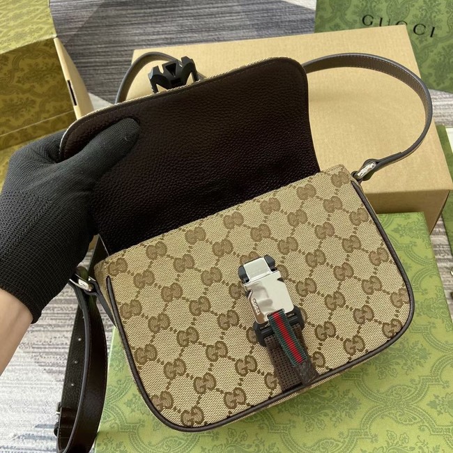 Gucci MINI GG CROSSBODY BAG 802100 Brown